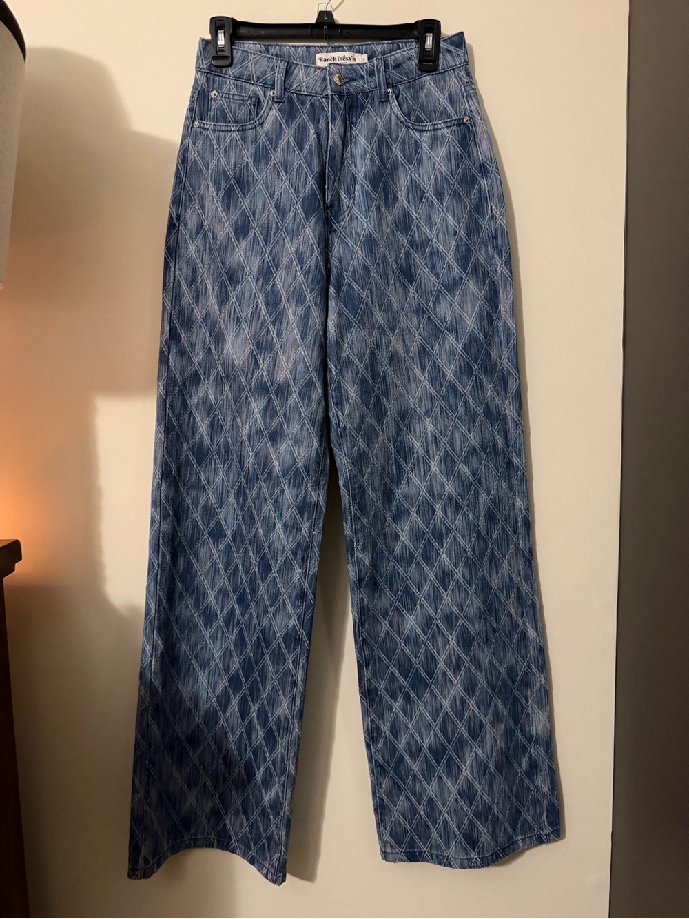 Women’s Ranch Dress’n Wide Leg Trouser Diamond Print